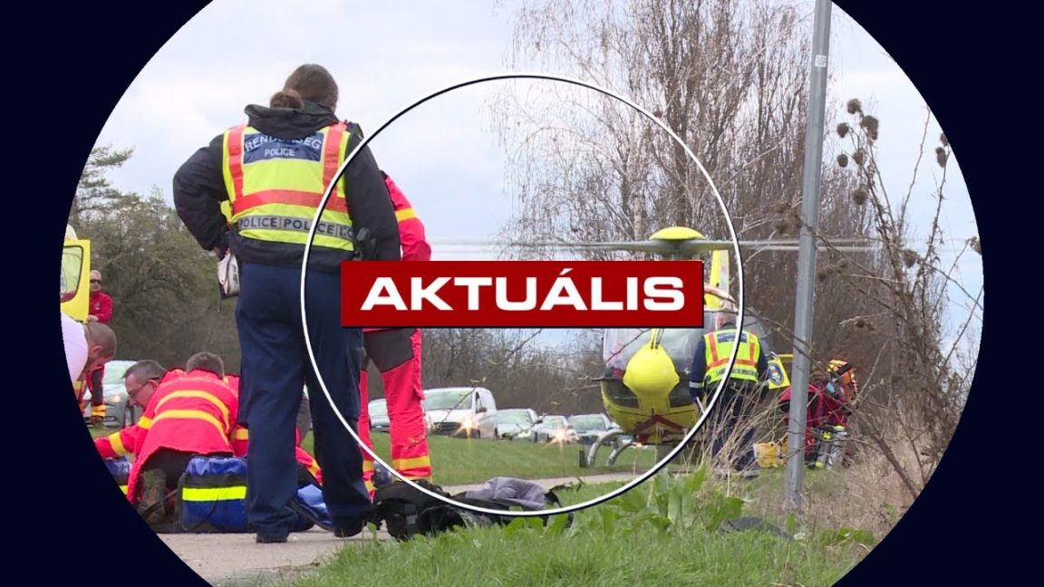 Mentőhelikopter is érkezett a motoros balesethez