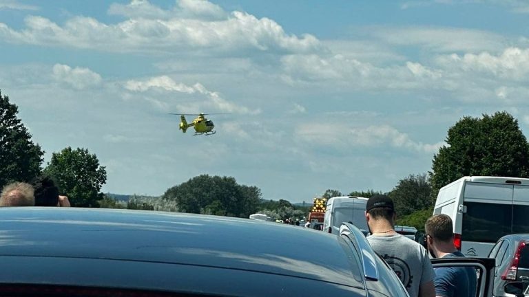 Baleset az M3-ason, Budapestről hazajutni nehézkés