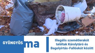 Illegális szemétlerakót találtak Károlytáró és Bagolyirtás-Fallóskút között