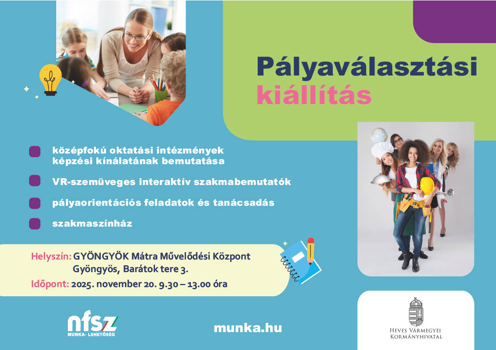 Pályaválasztási kiállítás lesz Gyöngyösön