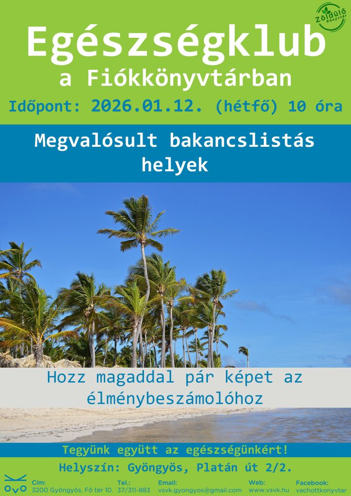 Egészségklub a Fiókkönyvtárban