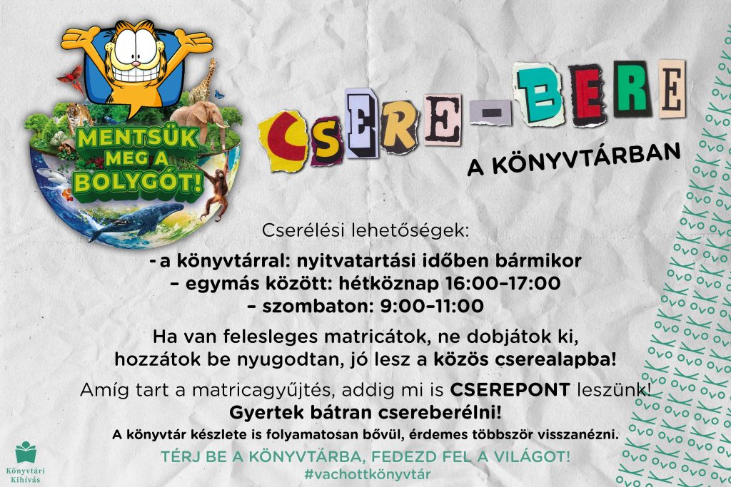 Csere-bere a könyvtárban