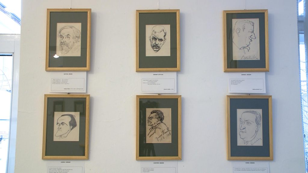 Karikatúrák költőkről- kiállítás nyílt a könyvtárban