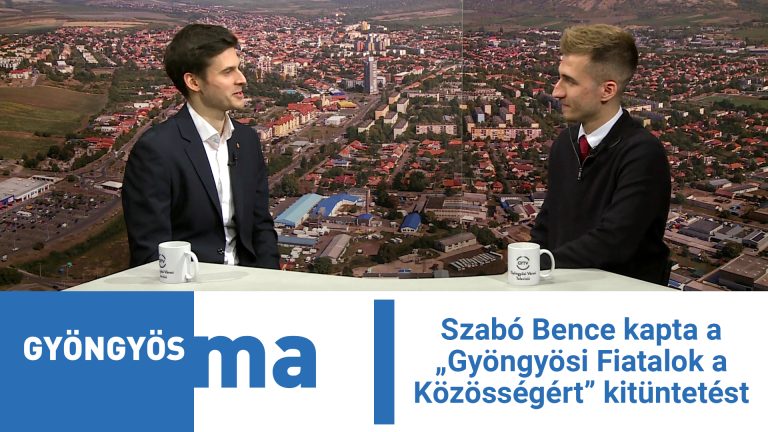 Szabó Bence kapta a „Gyöngyösi Fiatalok a Közösségért” kitüntetést
