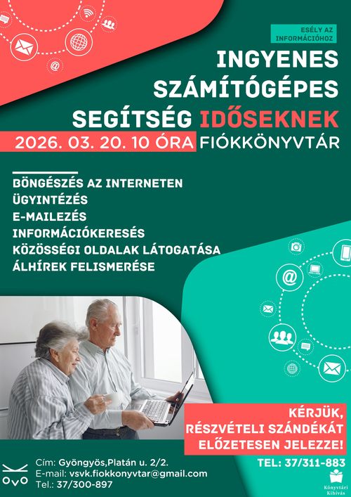 INGYENES SZÁMÍTÓGÉPES SEGÍTSÉG IDŐSEKNEK