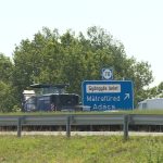 Tereléseknél mér sebességet a rendőrség az autópályán