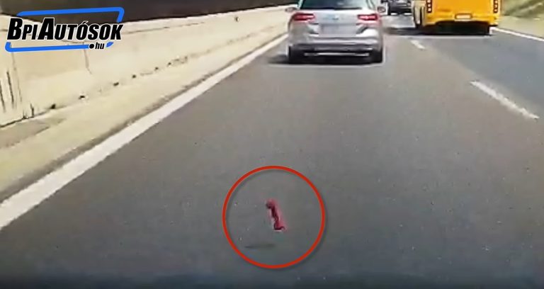 Súlyzót dobtak a felüljáróról az M3-as autópályára