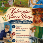 Kalocsainé Vincze Rózsa-amatőr festő kiállításmegnyitója