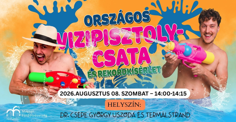 Vízipisztolyos rekordkísérlet a strandon