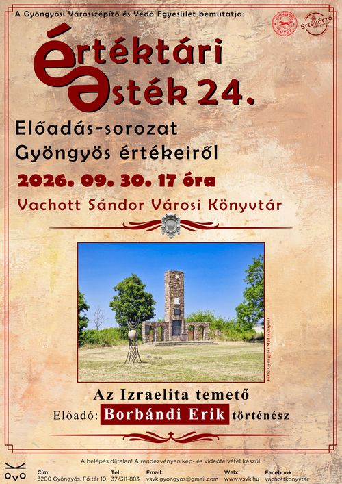 Értéktári Esték 24. Az Izraelita temető