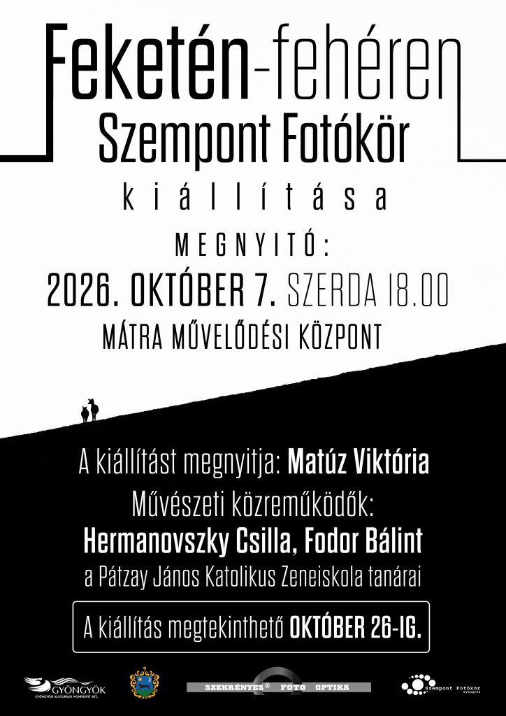 Szempont Fotókör: Feketén-fehéren kiállításmegnyitó