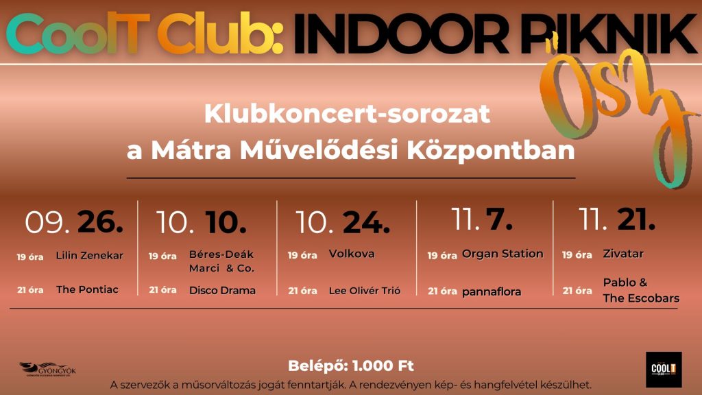 INDOOR PIKNIK – Zivatar x Pablo & The Escobars